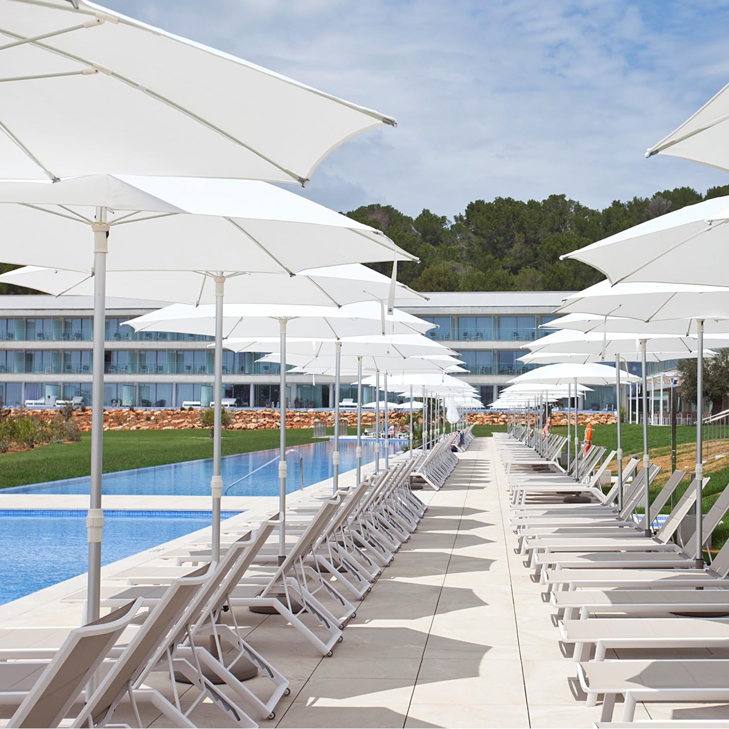 4-Position Adjustable Chaise Lounge Set (2 Chairs + Table, Wheels Included) - Khaki