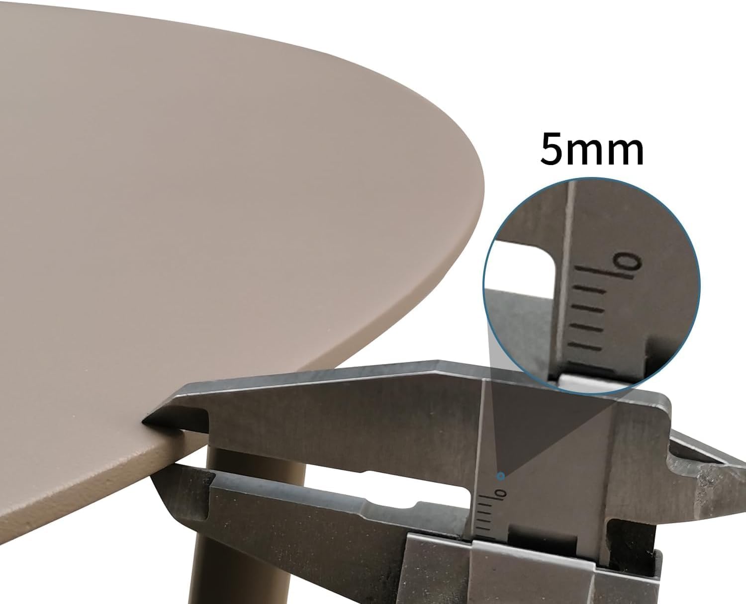 Round Aluminum Side Table - 21.7