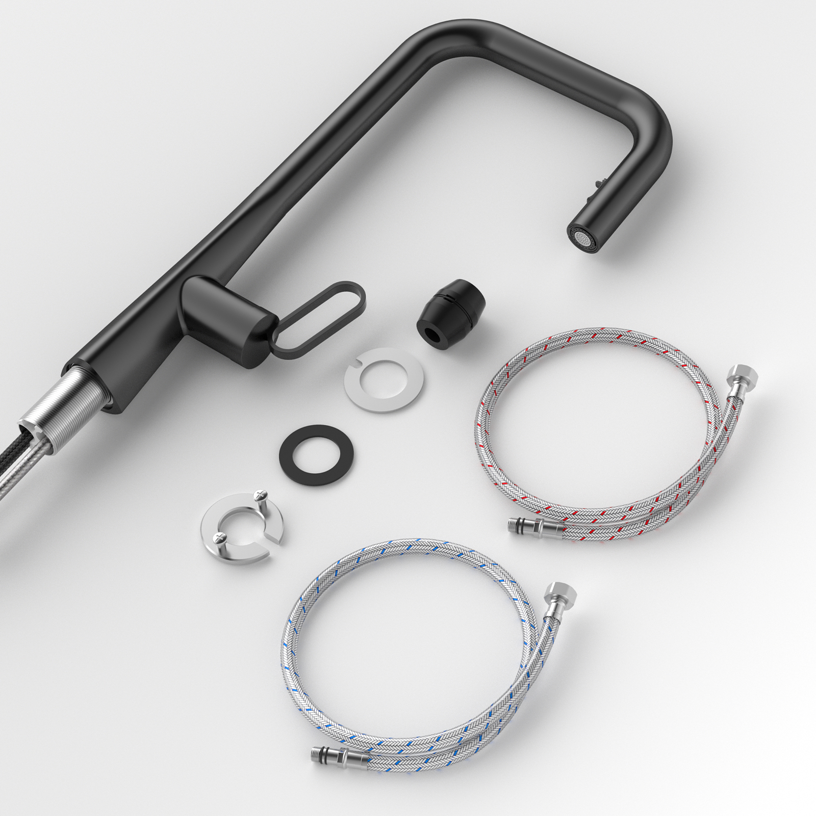 7-Shape Pull-Down Kitchen Faucet (Model: KP3808L)