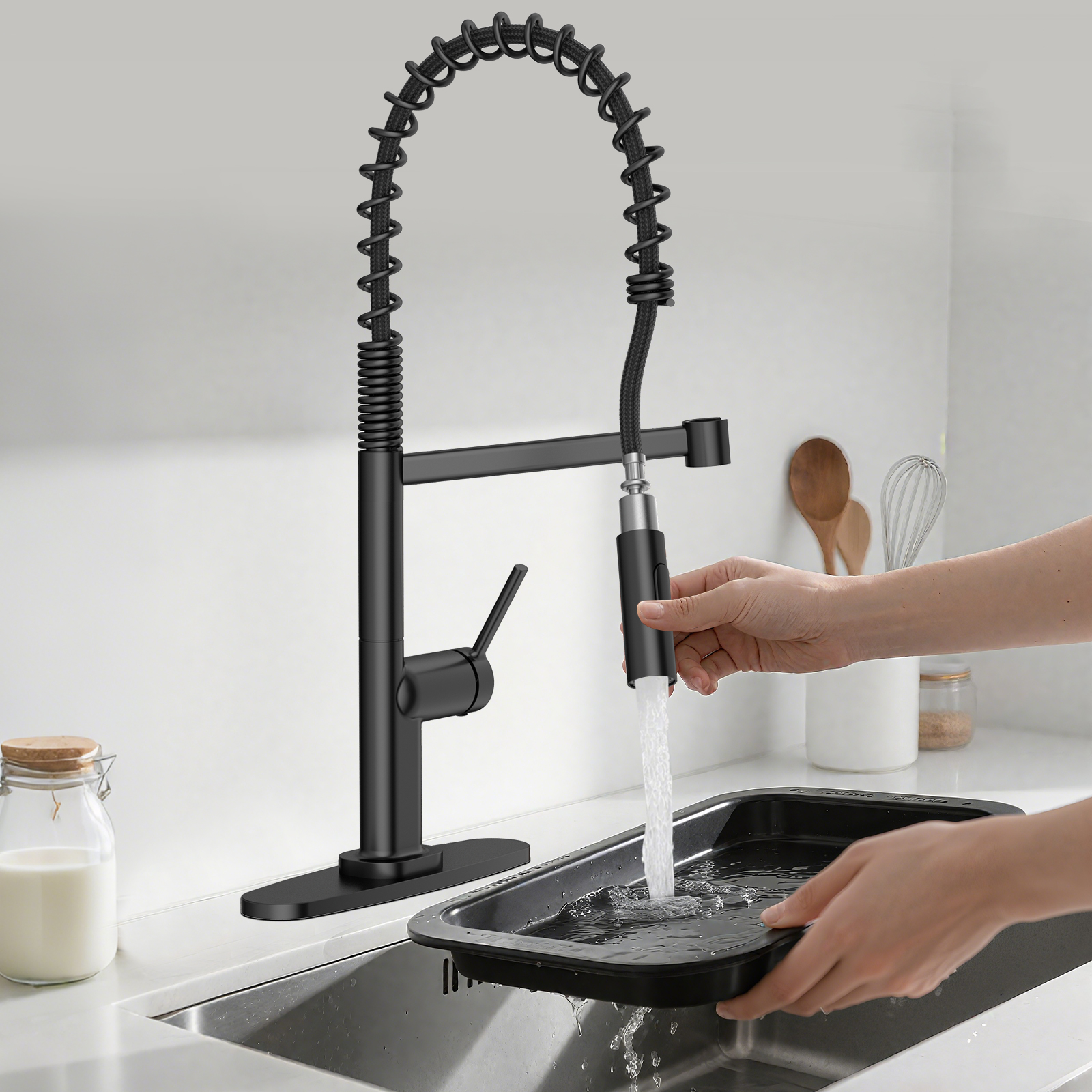 Pull Out Spring Kitchen Faucet