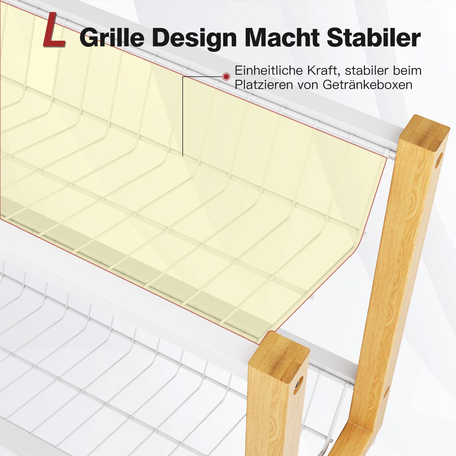 Adjustable Beverage Crate Rack - Holds 9-12 Crates (Metal Grid Design)