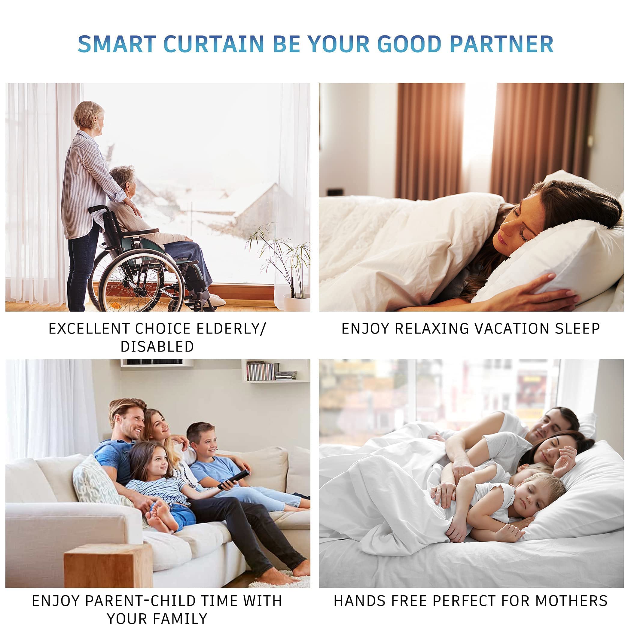 Smart Curtain Track System - Motorized & Voice Controlled (88