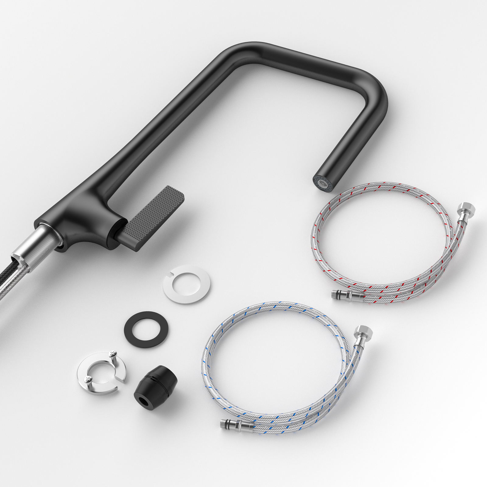 7-Shaped Pull-Down Kitchen Faucet (Model B63)