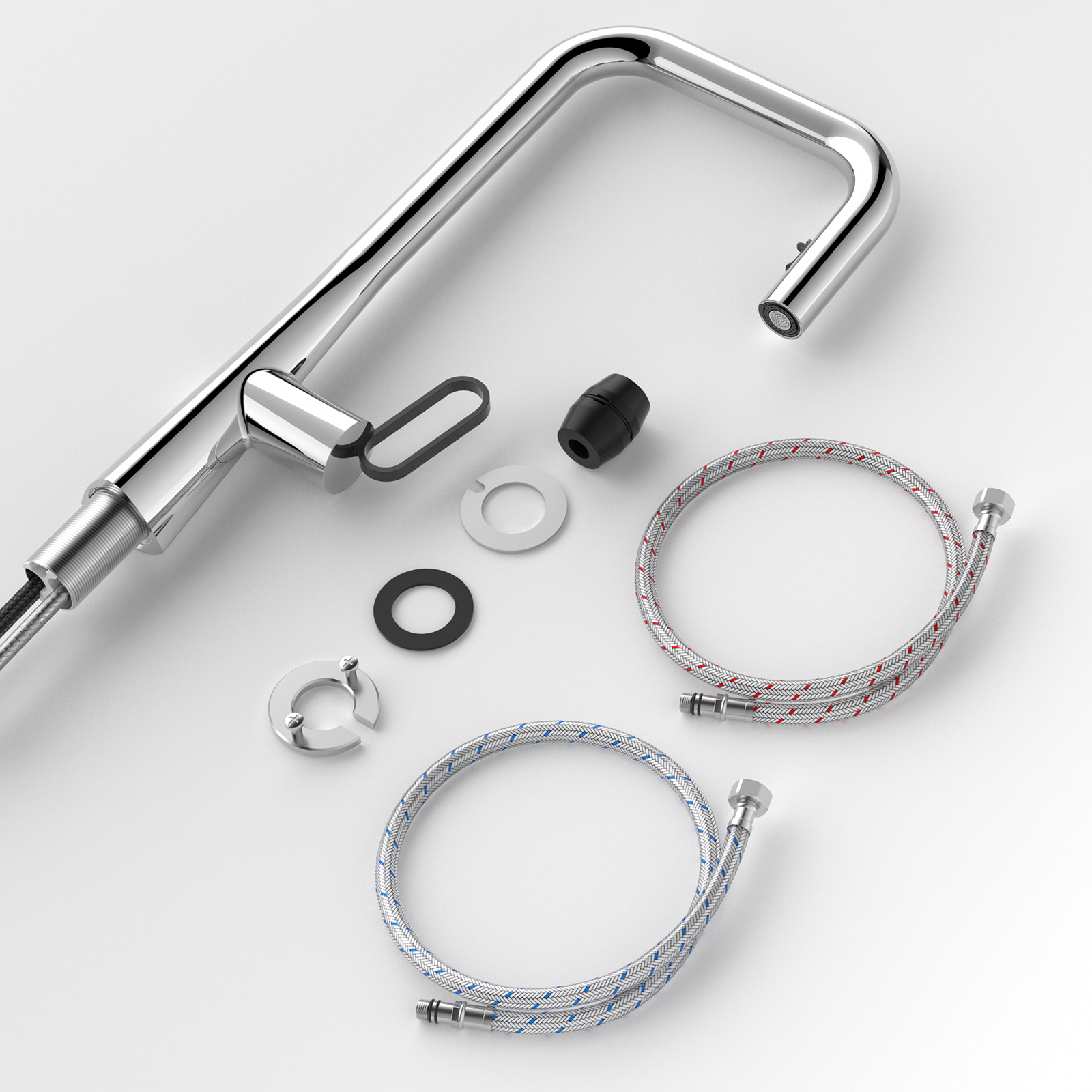 7-Shape Pull-Down Kitchen Faucet (Model: KP3808L)