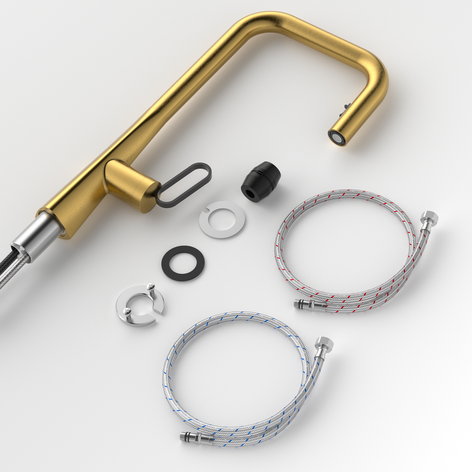 7-Shape Pull-Down Kitchen Faucet (Model: KP3808L)