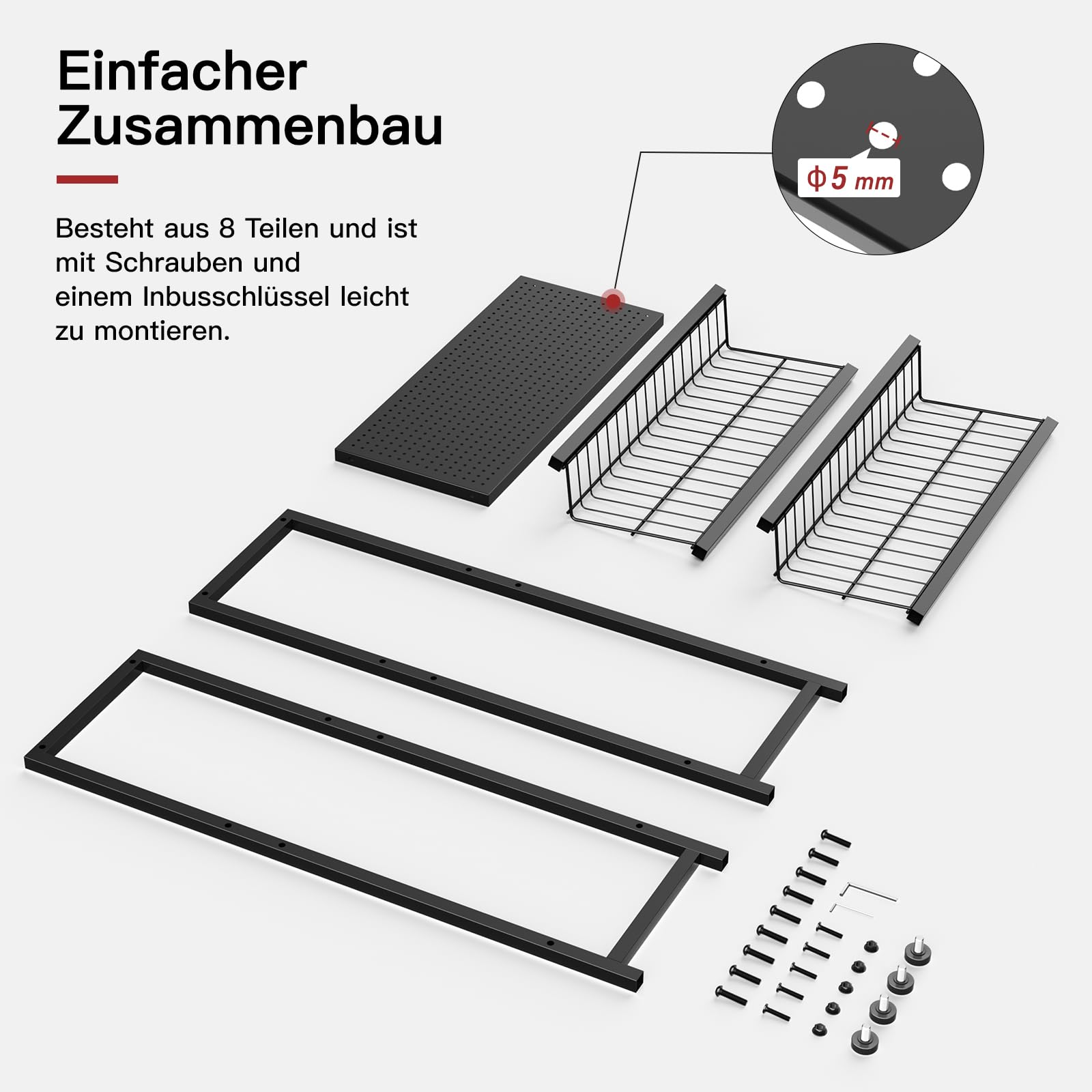 Black Metal Beverage Crate Rack - Adjustable 6-8 Crate Storage (103cm, with Cover Plate)​