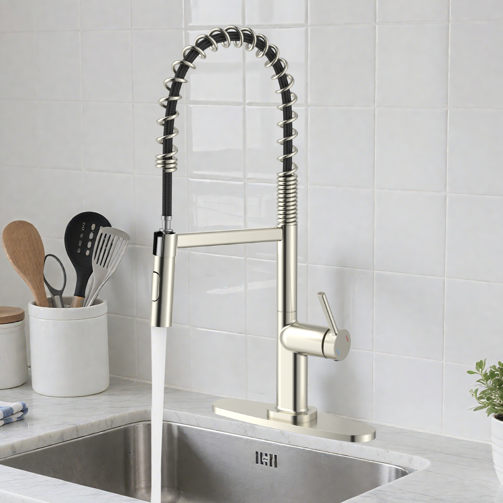 Pull Out Spring Kitchen Faucet