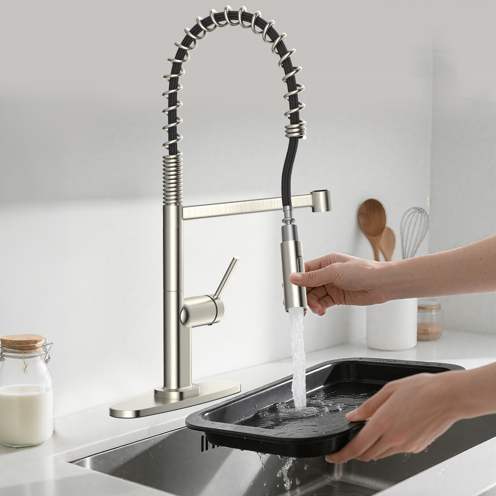 Pull Out Spring Kitchen Faucet