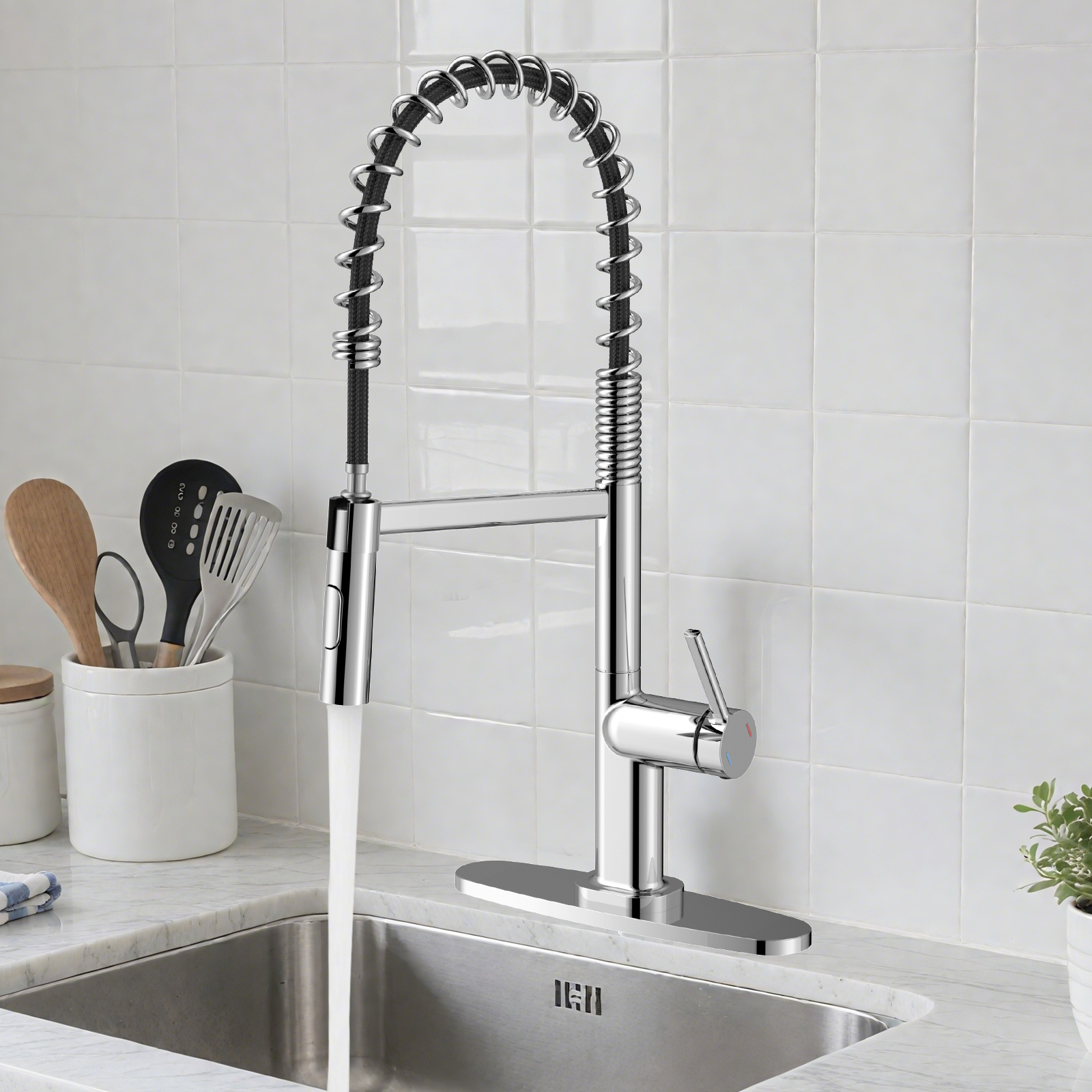 Pull Out Spring Kitchen Faucet