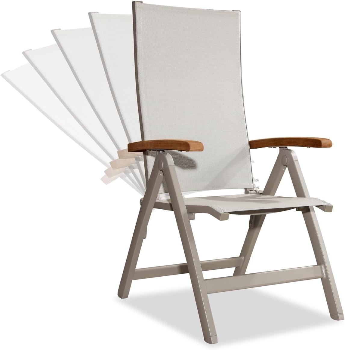 3-Piece Outdoor Bistro Set - Stackable Rattan Chairs (Light Grey)​