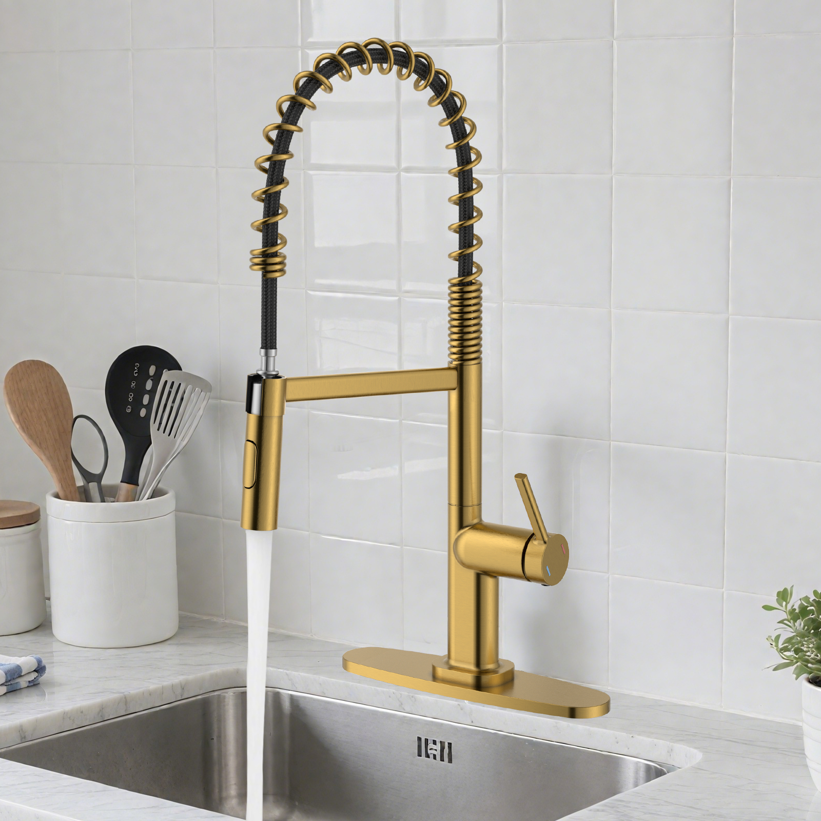 Pull Out Spring Kitchen Faucet