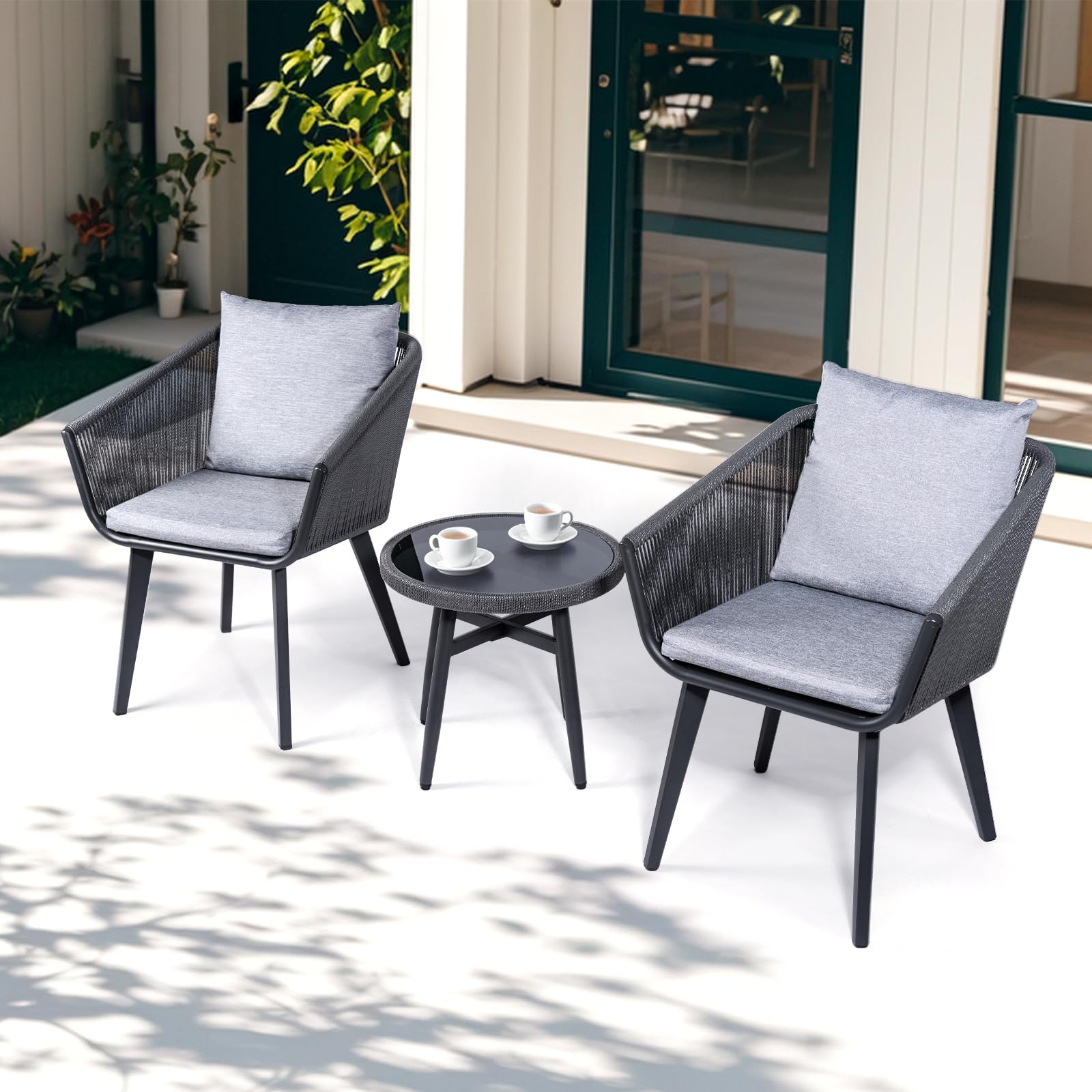 Round Aluminum Side Table - 21.7