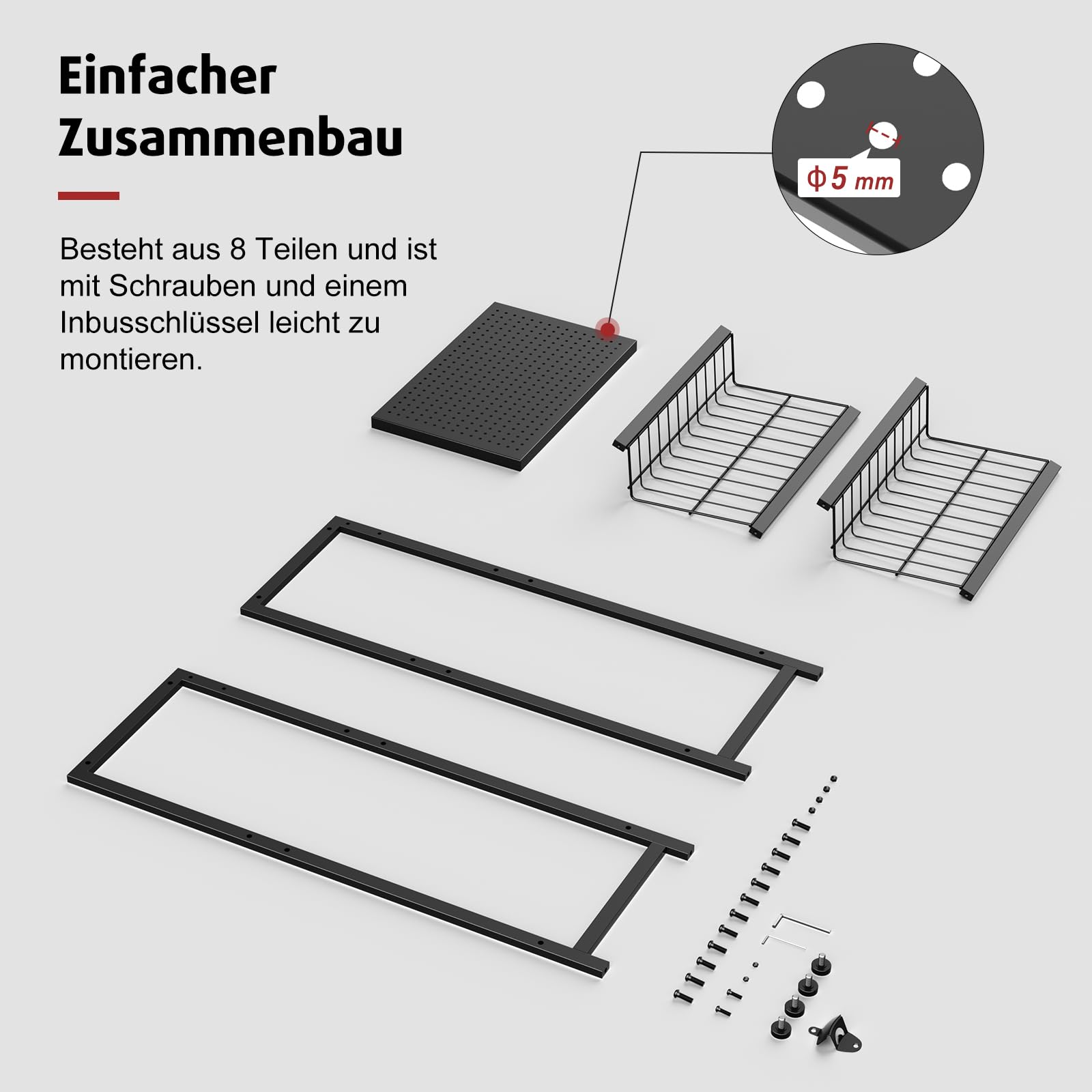 Black Metal Beverage Crate Rack - Adjustable 6-8 Crate Storage (103cm, with Cover Plate)​