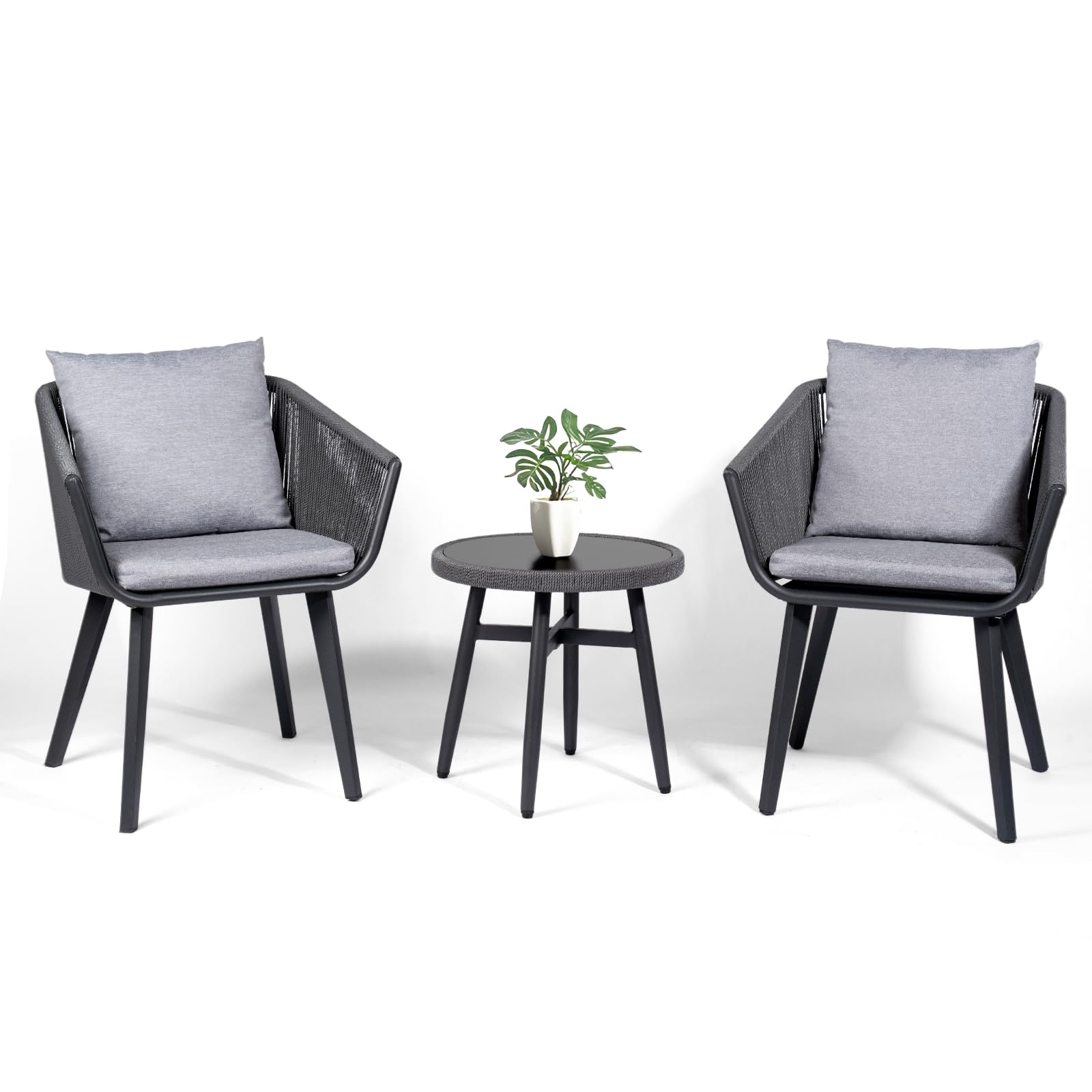 Round Aluminum Side Table - 21.7