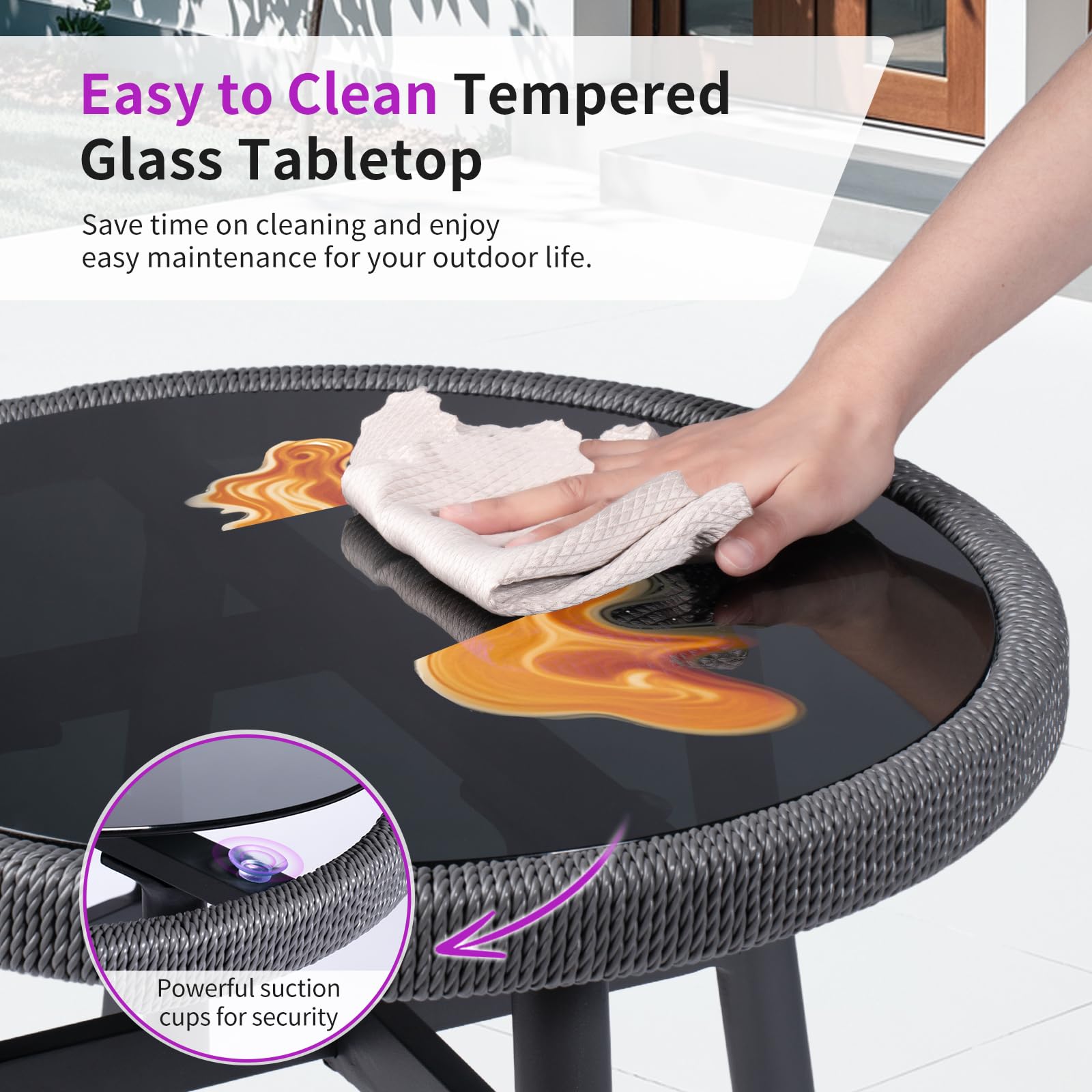 Round Aluminum Side Table - 21.7