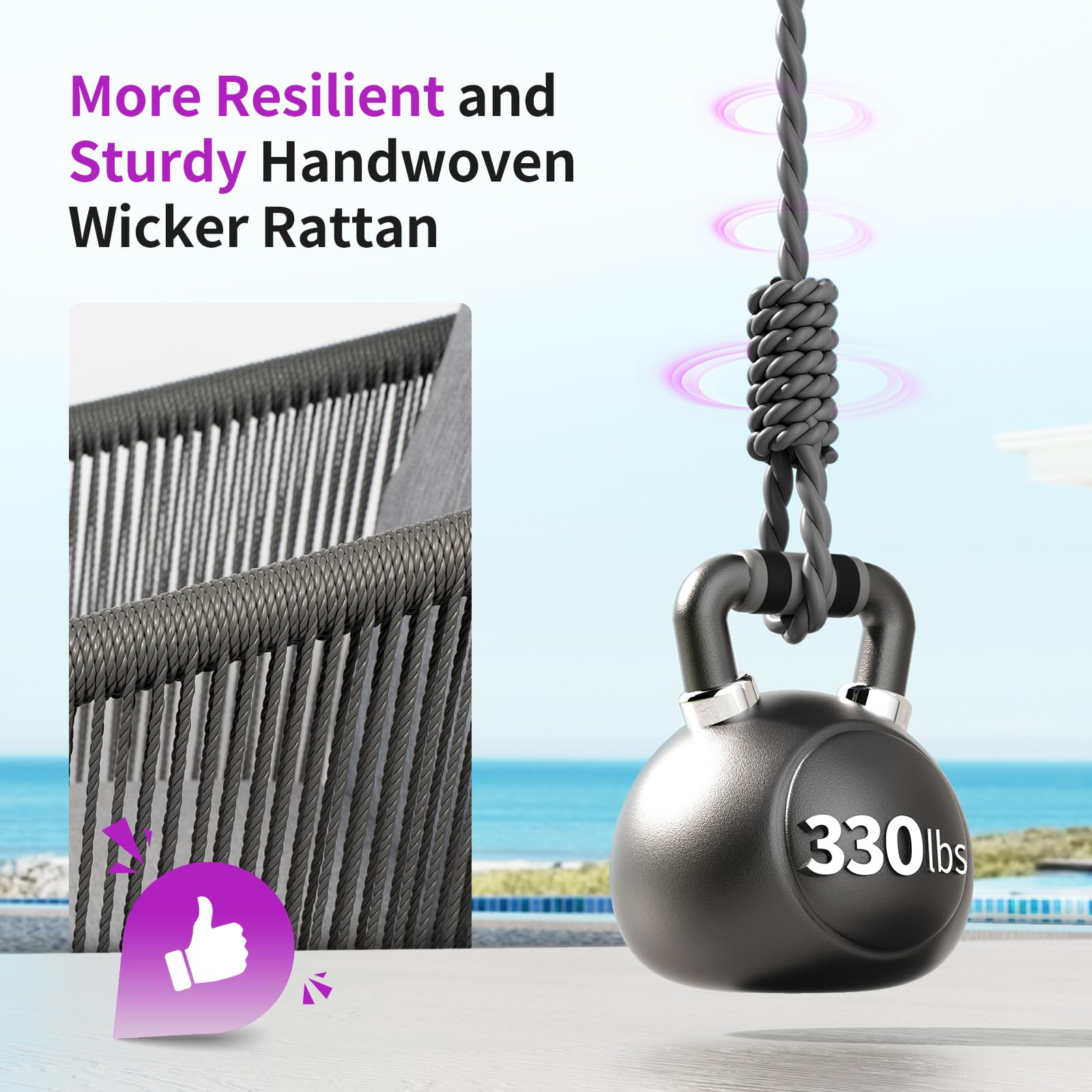 Round Aluminum Side Table - 21.7