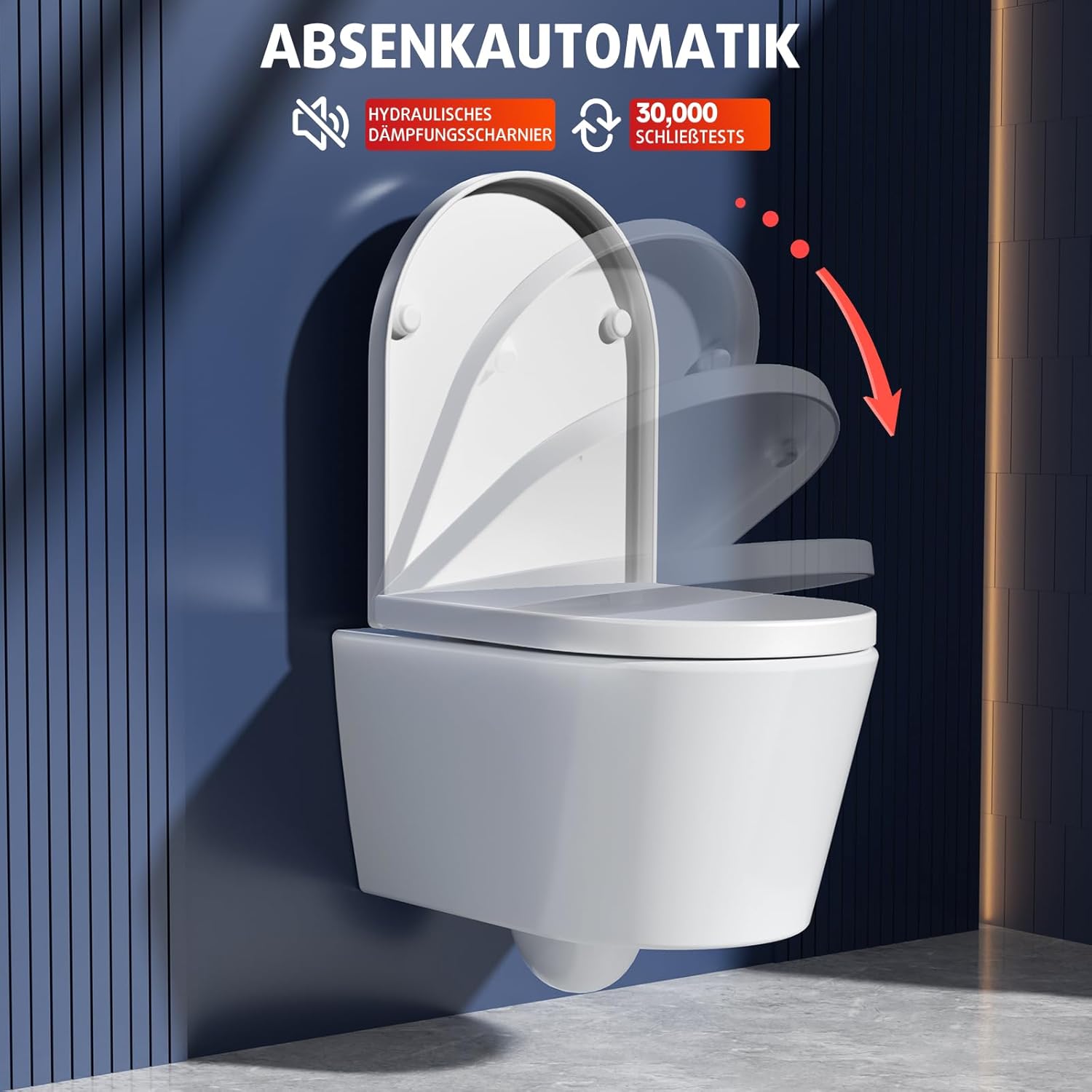 Hanging Toilet Rimless Toilet - 360° Single Hole Superspin Flush Wall Toilet Basin