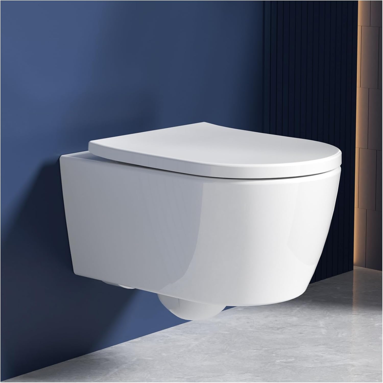 Hanging Toilet Rimless Toilet - 360° Single Hole Superspin Flush Wall Toilet Basin