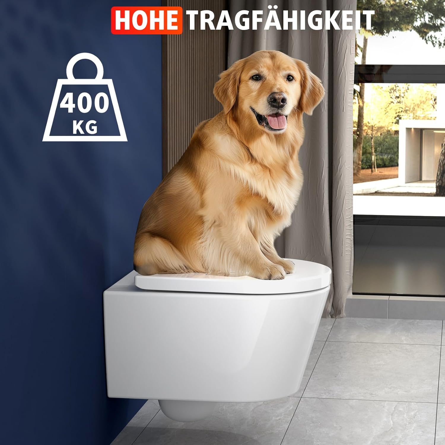 Hanging Toilet Rimless Toilet - 360° Single Hole Superspin Flush Wall Toilet Basin