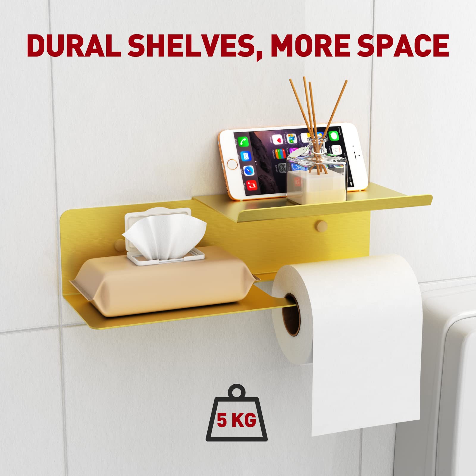 Double-Shelf Toilet Paper Holder