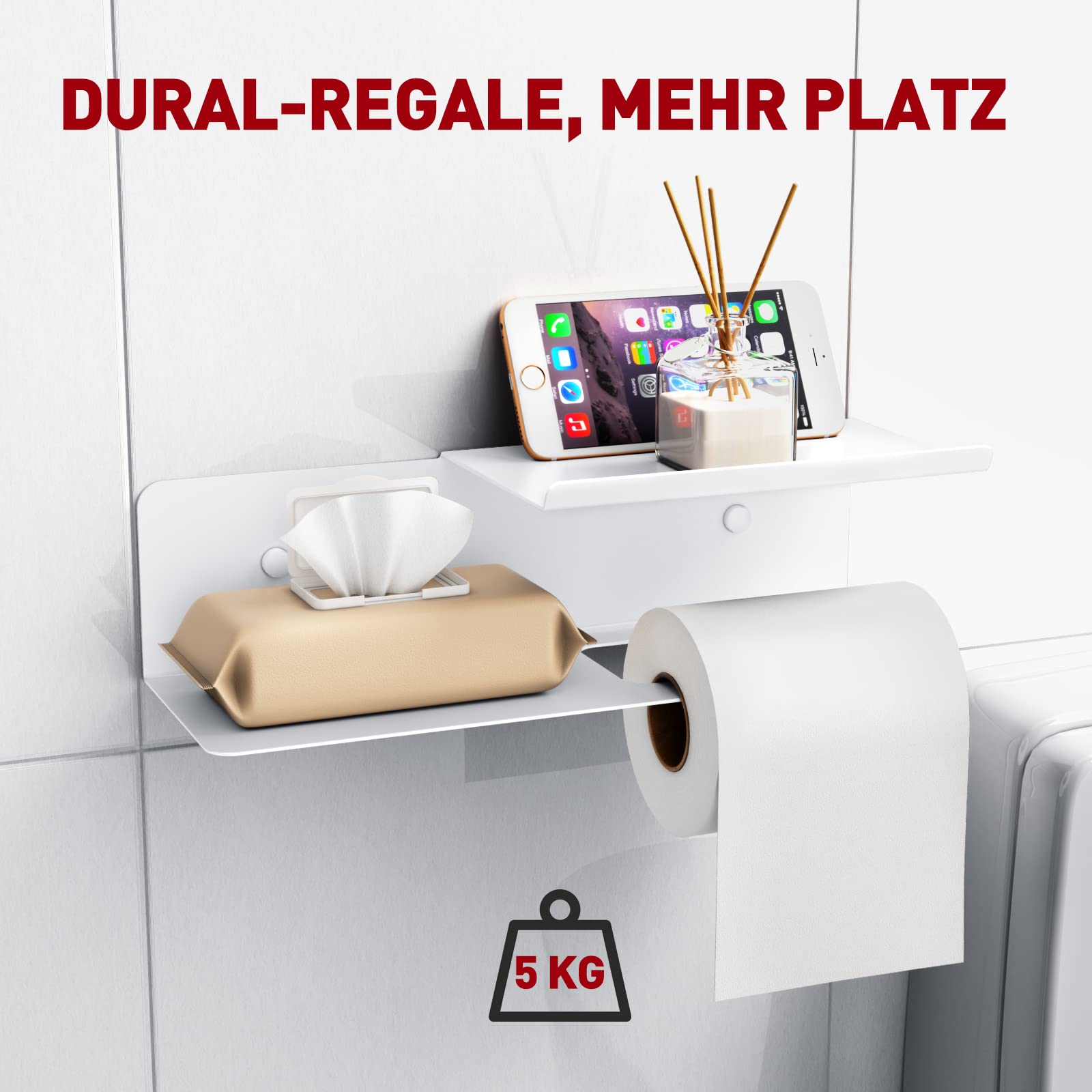 Double-Shelf Toilet Paper Holder