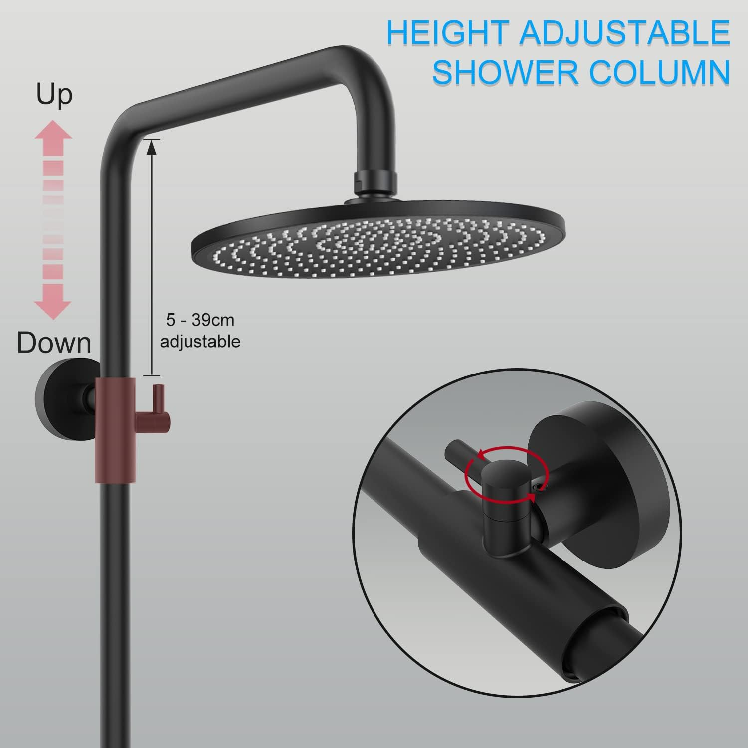 Rainsworth Thermostatic Shower System Round Rain Shower Set