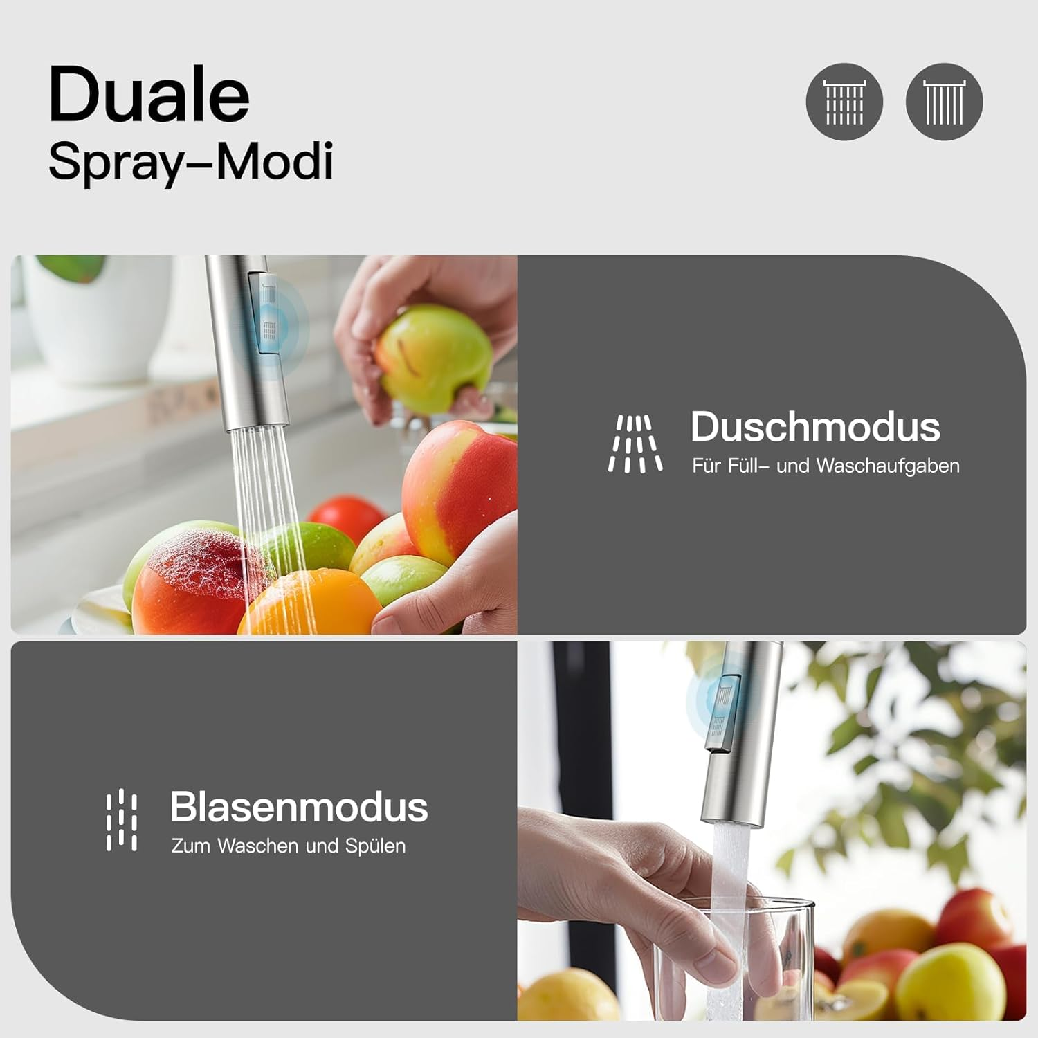 Pull-Out Sprayer Kitchen Faucet, Stainless Steel, Easy Install