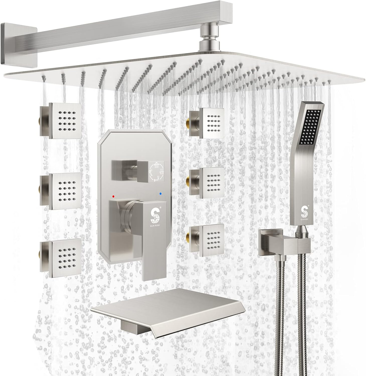 Waist Massage Spray Shower System with Tub Spout