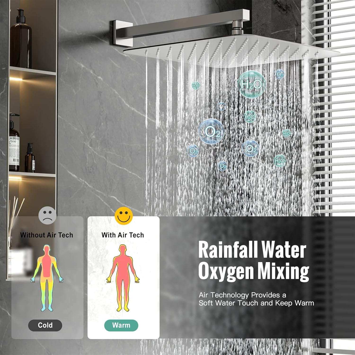 Waist Massage Spray Shower System with Tub Spout