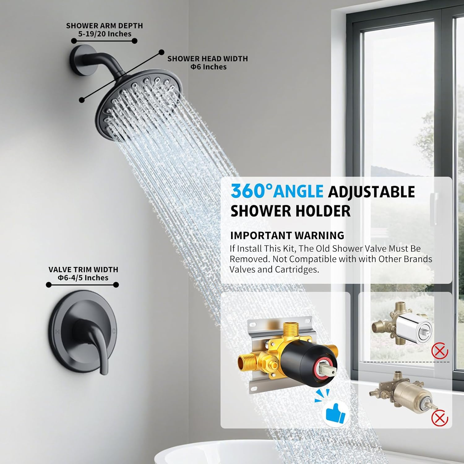 9 Inch Shower Set (Bathtub)