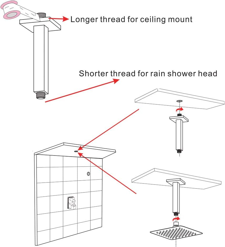 Brass Ceiling Shower Arm